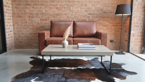 Bennet Two Seater Couch - Genuine Leather - Buff Spice